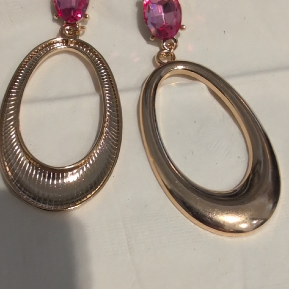 Saks Fifth Avenue Gold and Pink Drop Earrings - Picture 2 of 6